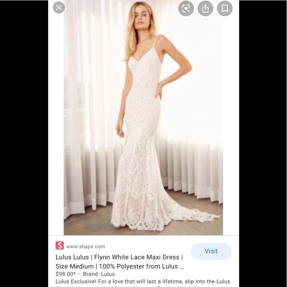 Lulus bridal dress